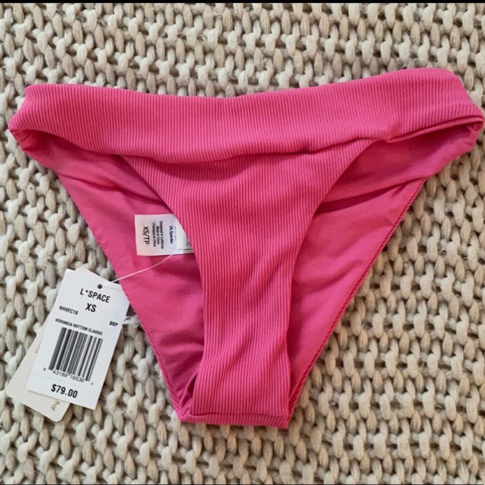 L*space Barbie Hot Pink 💕 Set Veronica Top M+Bottoms XS NWT - Picture 8 of 9